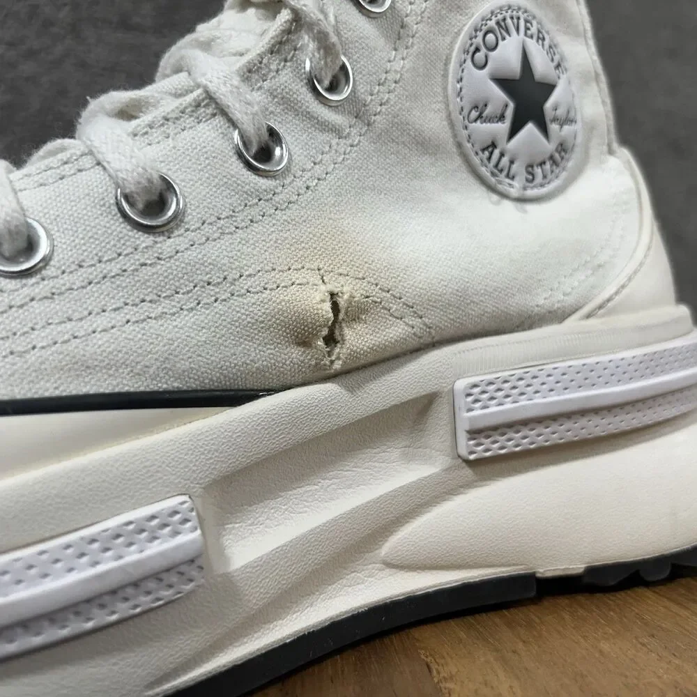 Converse Run Star Legacy CX High A00868C Women’s Size 7 Egret White Shoes Used
